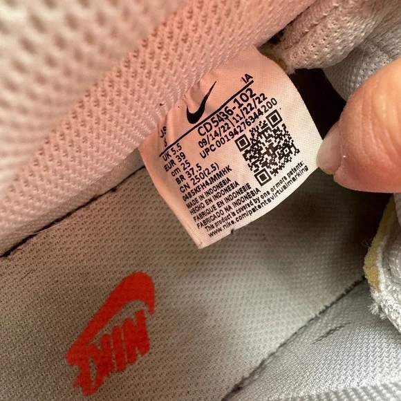 Nike Women's 8 Court Vision Lo Shoes White/Pink Leather CD5436-102 - Picture 4 of 6